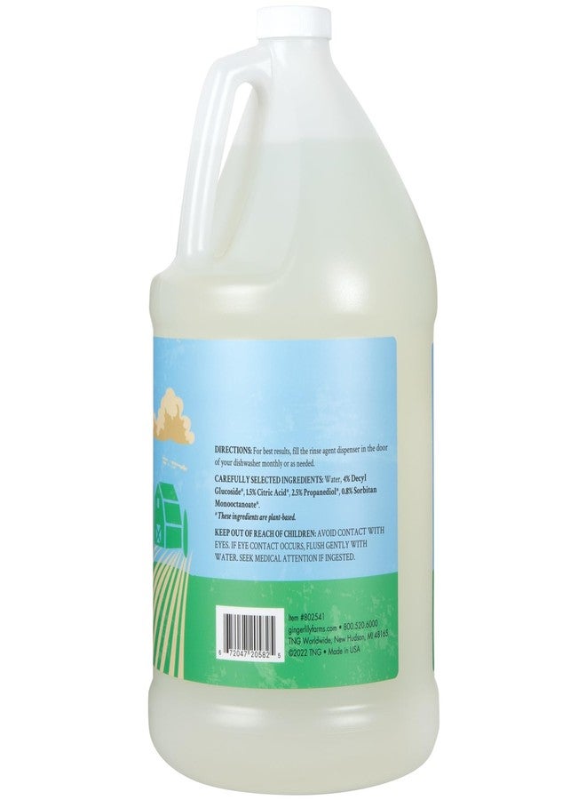 Ginger Lily Farms Botanicals Plant-Based 4-In-1 Dishwasher Rinse Aid, 100% Vegan & Cruelty-Free, Fragrance-Free, 1 Gallon (128 fl oz) Refill, 128.00 Fl Oz (Pack of 1) - Image 2