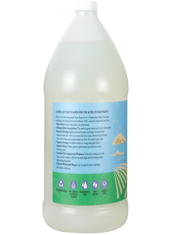 Ginger Lily Farms Botanicals Plant-Based 4-In-1 Dishwasher Rinse Aid, 100% Vegan & Cruelty-Free, Fragrance-Free, 1 Gallon (128 fl oz) Refill, 128.00 Fl Oz (Pack of 1) - Image 3