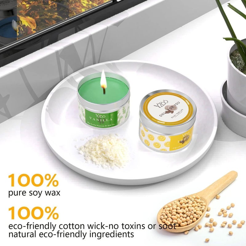 Yzoo Complete Candle Making Kits for Adults Beginners, DIY Candle Making Supplies Include Soy Wax,Wax Melter,Scents,Dyes,Wicks,Wicks Sticker,Candle Tins & More-Full Candle Maker Set - Arts & Crafts Kits - Image 5