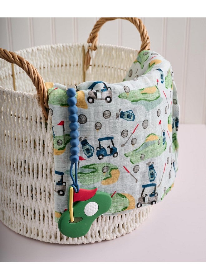 Mud Pie Muslin Swaddle, Golf , 47x47 Inch (Pack of 1) - Image 4