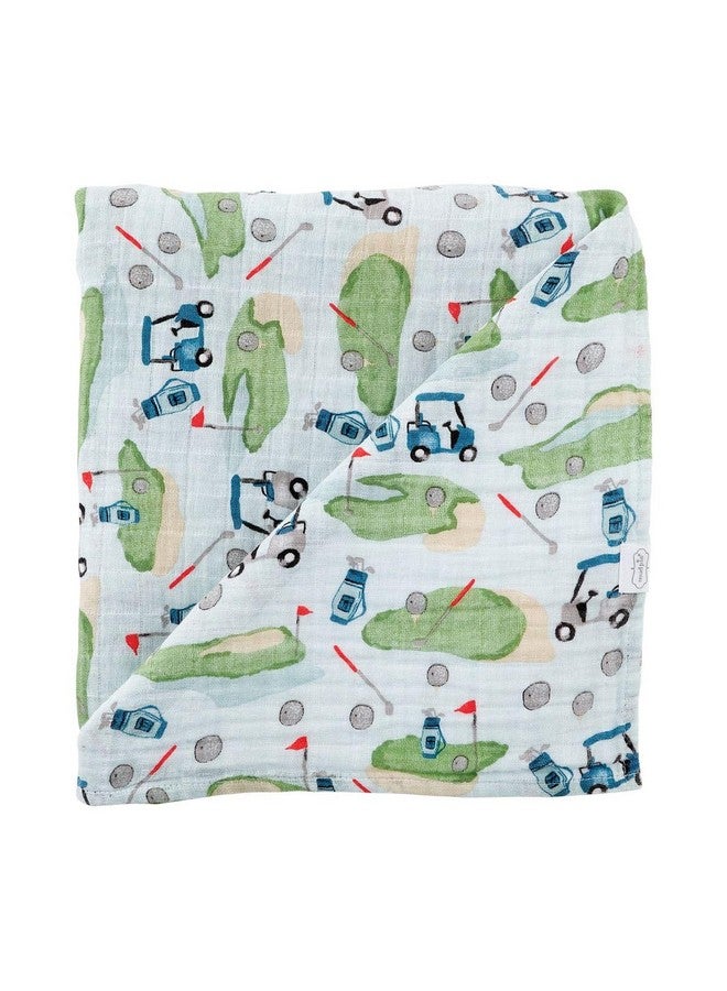 Mud Pie Muslin Swaddle, Golf , 47x47 Inch (Pack of 1) - Image 1