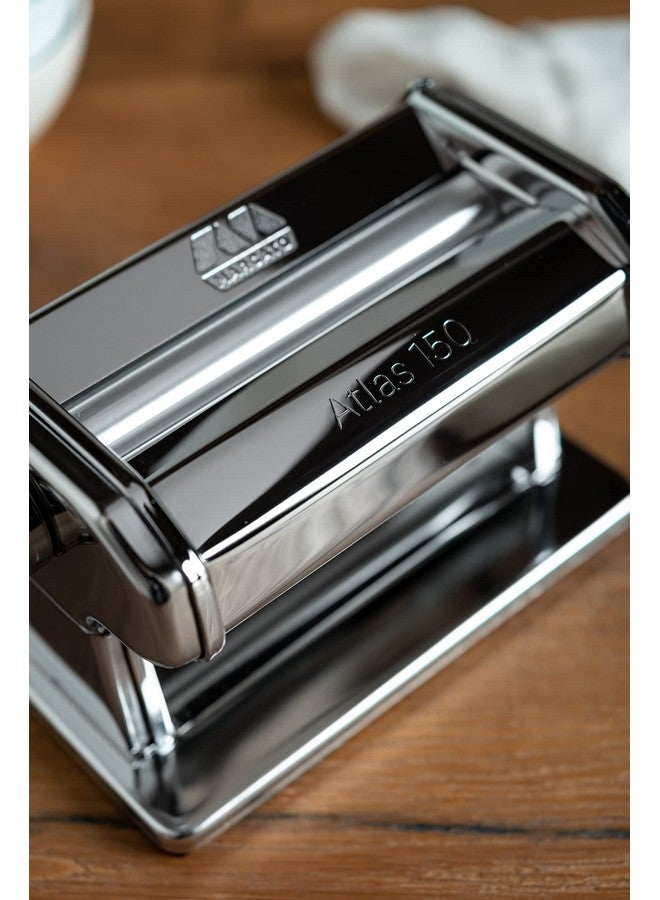 MARCATO Marcato 8340 Atlas Pasta Dough Roller, Made in Italy, Includes 150-Millimeter Roller with Hand Crank and Instructions, Silver  - Image 3