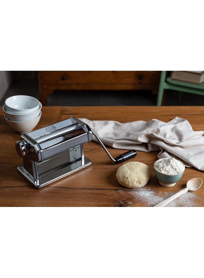 MARCATO Marcato 8340 Atlas Pasta Dough Roller, Made in Italy, Includes 150-Millimeter Roller with Hand Crank and Instructions, Silver  - Image 4