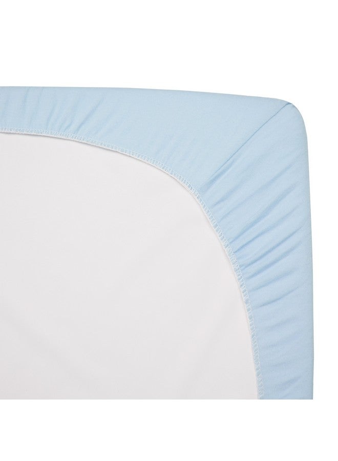 TL Care Supreme 100% Natural Cotton Jersey Knit Fitted 18" x 36" Cradle/Bassinet Sheet, Blue, Soft Breathable, for Boys and Girls - Image 4