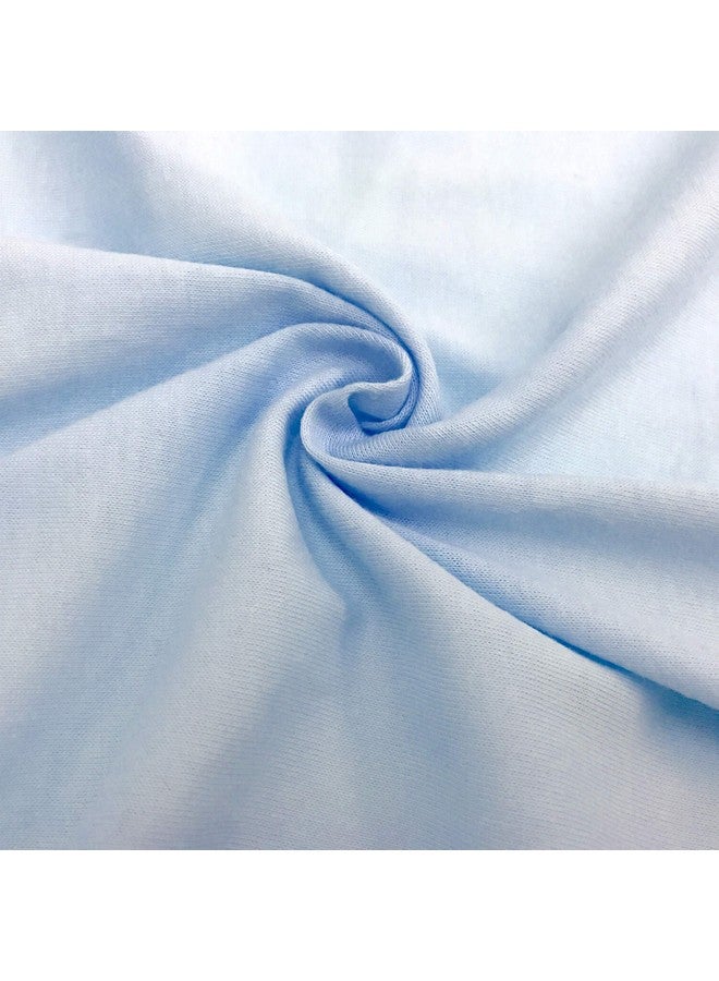 TL Care Supreme 100% Natural Cotton Jersey Knit Fitted 18" x 36" Cradle/Bassinet Sheet, Blue, Soft Breathable, for Boys and Girls - Image 2