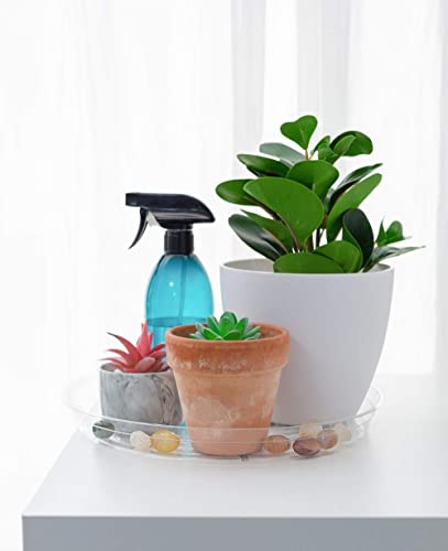 TRUEDAYS 10 Inch 5 Pack Clear Plant Saucers Flower Pot Tray Excellent for Indoor & Outdoor Plants - Image 3
