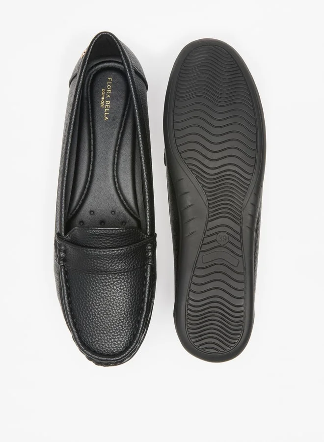 Flora Bella By Shoexpress Women's Textured Slip-On Loafers