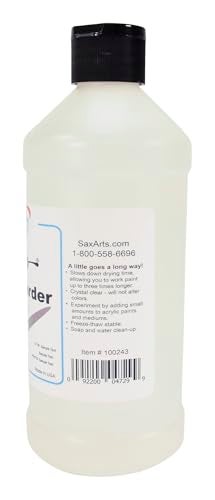 Sax True Flow Acrylic Drying Retarder, 1 Pint, Crystal Clear - 100243, 16 Fl Oz (Pack of 1) - Image 2