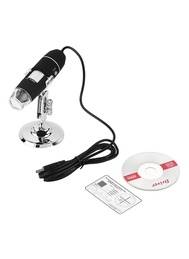 حامل كاميرا ميكروسكوب رقمي USB أسود/فضي - Image 1