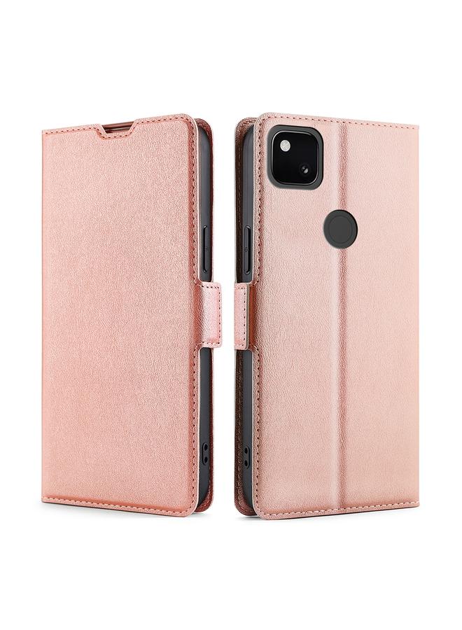 Zaboon Case For Google Pixel 4a Ultra-thin Voltage Side Buckle PU + TPU Horizontal Flip Leather Case with Holder & Card Slot - Image 1