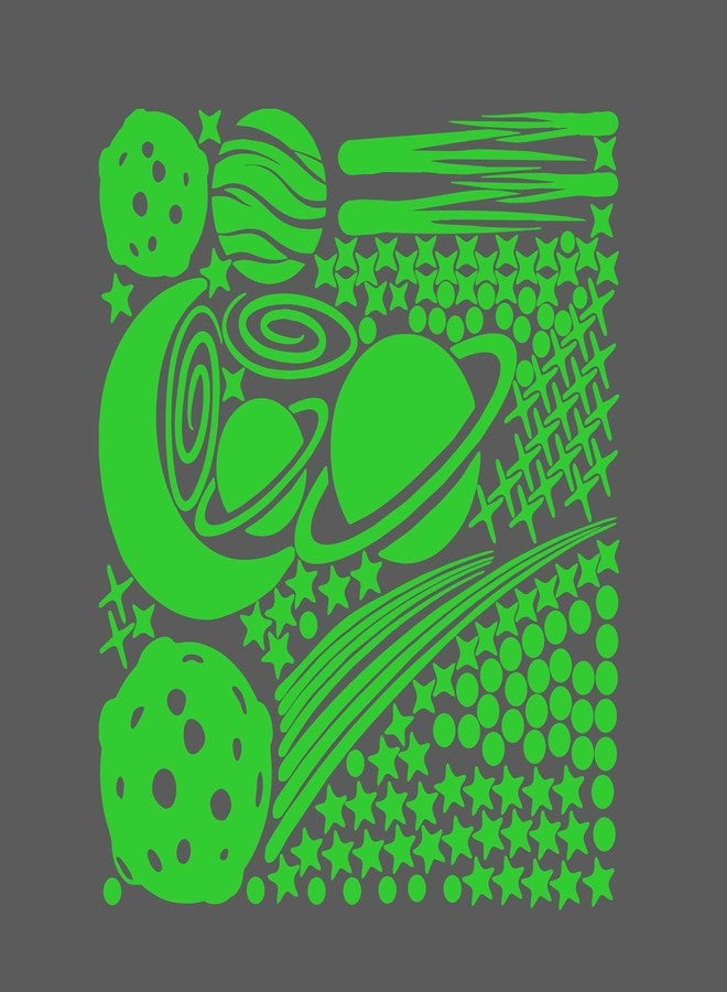 Monk Wish Glow in The Dark Stars Green Wall Sticker for Home Ceiling Room & Kids Room (25cm x25cmx1cm) - Image 3