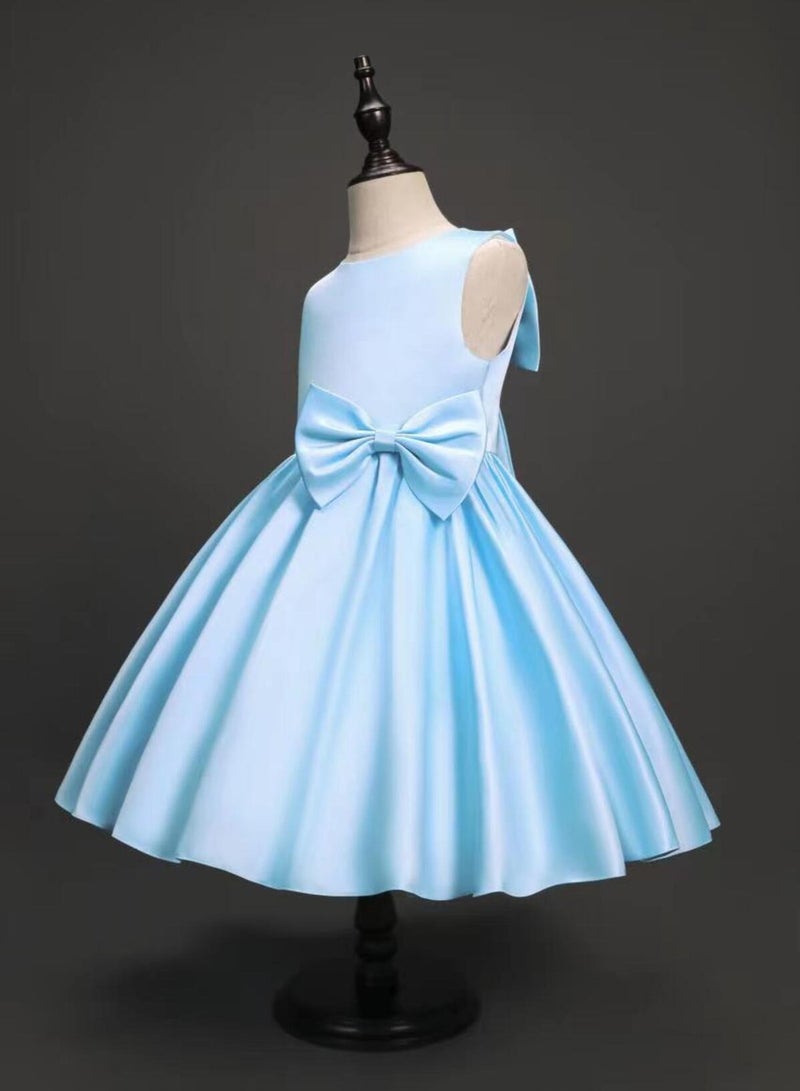 D'Daniela Satin Bow Accent Dress - Image 2