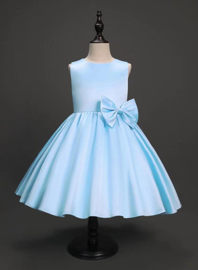 D'Daniela Satin Bow Accent Dress - Image 1