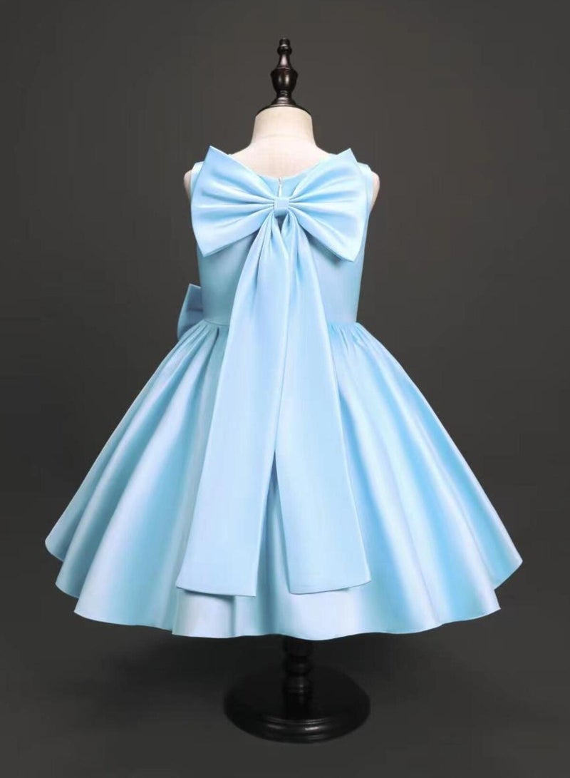 D'Daniela Satin Bow Accent Dress - Image 3