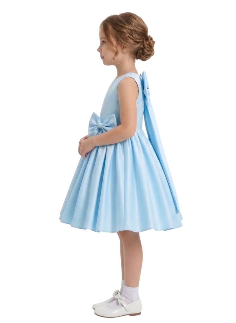 D'Daniela Satin Bow Accent Dress - Image 2