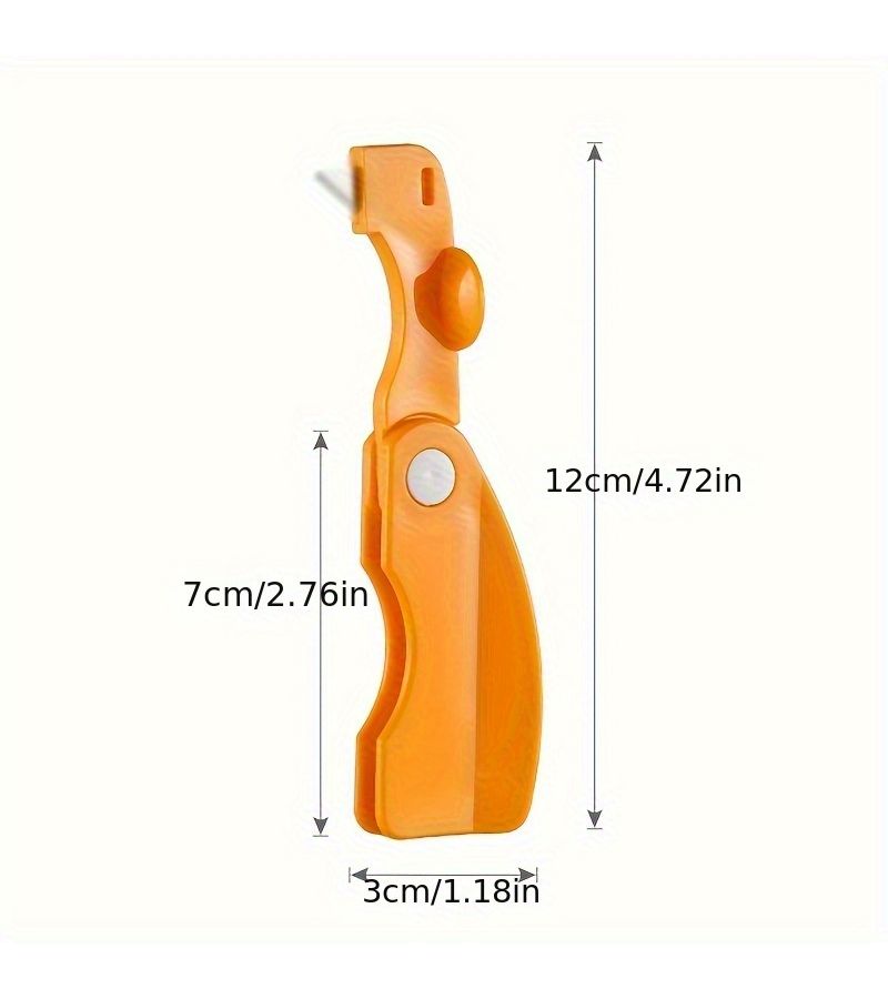 2 Orange Peeler Set with Folding Handle Plastic Fruit Lemon Cutter Kitchen Tool - Image 4