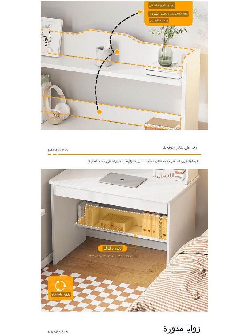 C&C Home - Wooden Study Desk and Study Table with Storage Drawer and Book Shelf - Image 1
