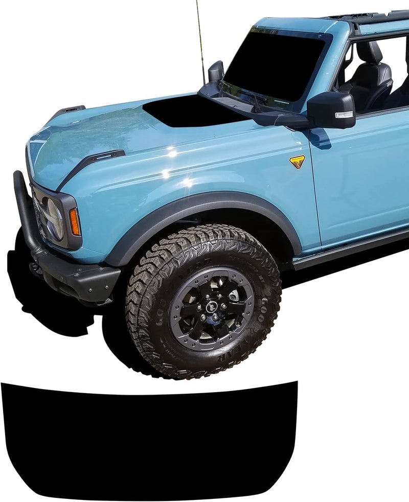Gomu Hood Graphic Overlay Vinyl Decal Wrap for Bronco 2021+ - Matte Black - Image 2