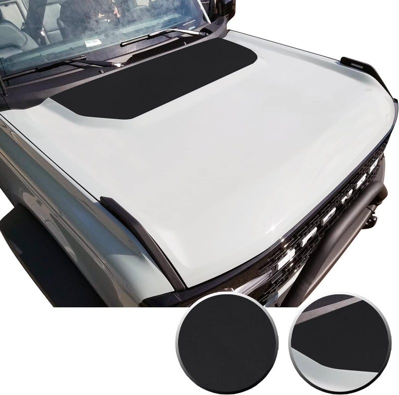 Gomu Hood Graphic Overlay Vinyl Decal Wrap for Bronco 2021+ - Matte Black - Image 1
