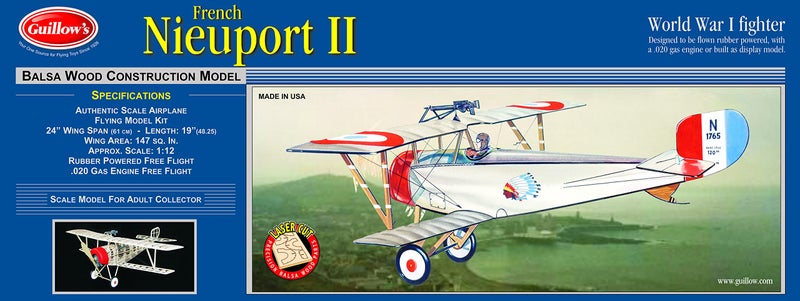Guillows Guillow's Nieuport II Laser Cut Model Kit Small - Image 1