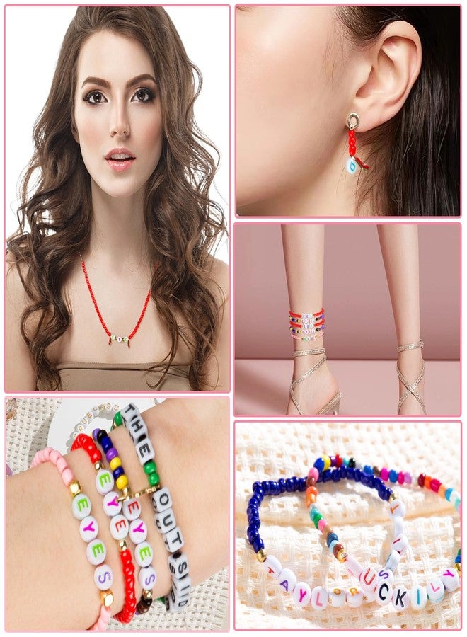 Goldwise Friendship Bracelet Kit 3 Boxes-8706 Pcs 48 Colors Bracelet Making Kits with 7200 Pcs Glass Seed Beads, 5 Styles Letter Beads and 300 Pcs Number Beads with Charms, Gift for Girls and Adult - Image 5