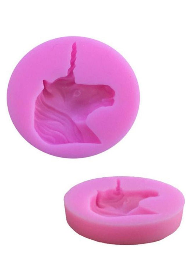 NIBEMINENT Unicorn Cupcake Topper Decoration Mould Pink 6.2 x 1.1centimeter - Image 2