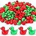 Rotatingpals 150 Pcs St Patricks Day Mini Ducks Resin Tiny Duck Little Small Figures Bulk for St Patricks Party Dollhouse Aquarium Decor Micro Garden Landscape DIY CraftsChristmas Color - Image 2