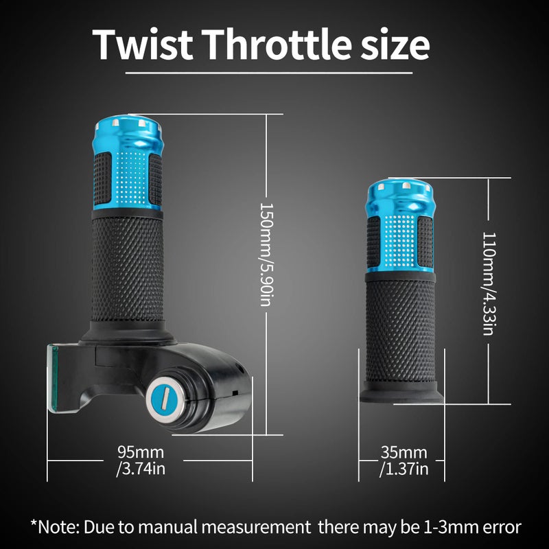 doinal Electric Twist Throttle with Key 12V-96V Universal Electric 5 Wire Throttle Voltage Display Razor Upgraded Throttle with Display - Image 4