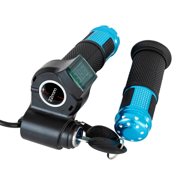 doinal Electric Twist Throttle with Key 12V-96V Universal Electric 5 Wire Throttle Voltage Display Razor Upgraded Throttle with Display - Image 5