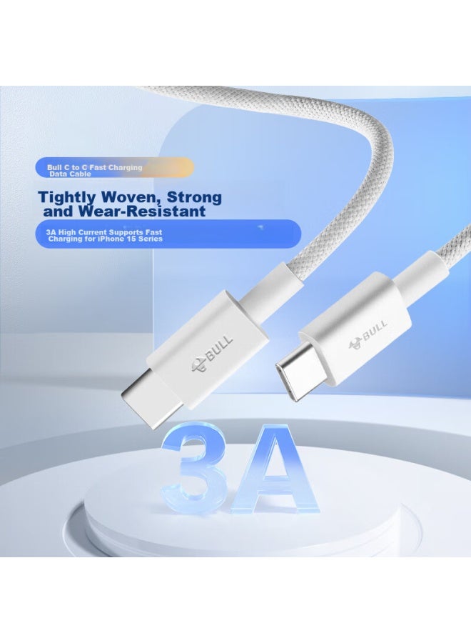 bull Ctoc Braided Data Cable, 3a High Current, Supports Apple/iphone 15 Series Fast Charging, Compatible With Huawei/xiaomi/tablets/laptops/gaming Consoles, Etc - Image 1