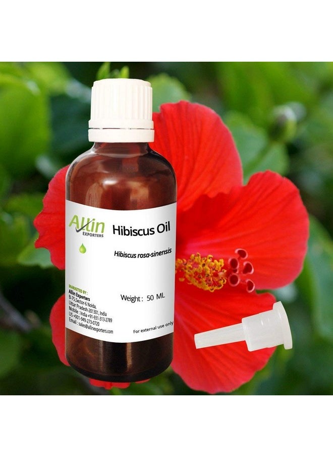 Allin Exporters Hibiscus Oil 50 Ml 100% Natural, & Undiluted For Aromatherapy,Hair Care Oil & Skin Care For All Skin Types  - Image 1