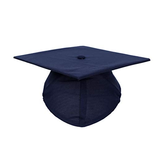 Ftyfty Unisex Adult Matte Graduation Cap with Tassel Year Charm (Navy Blue) - Image 2