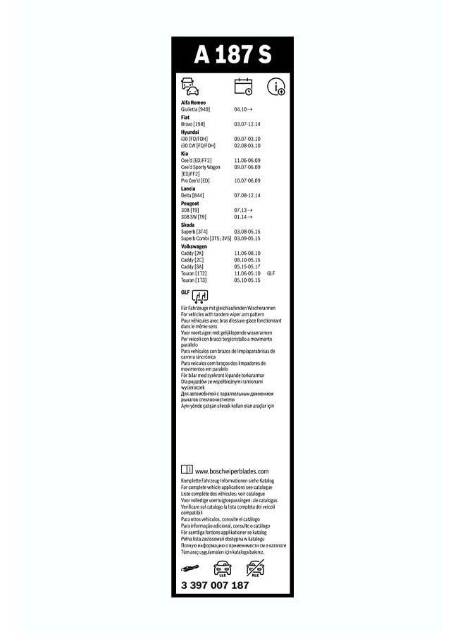 Bosch 3397007187 / A187S AeroTwin Front Wiper Blade Set – 24″ & 18″ - Image 2