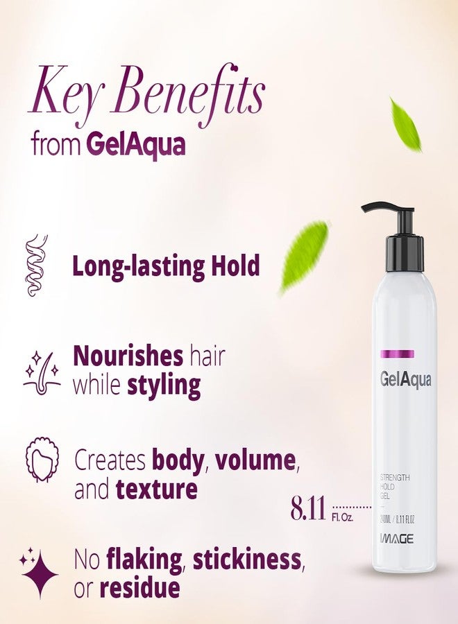 Image Gelaqua Hair Gel - Hydrating Styling Gel with Medium Hold for Natural, Flexible Styles - Non-Sticky Formula - Frizz Control and Shine (32 Fl Oz) - Image 4