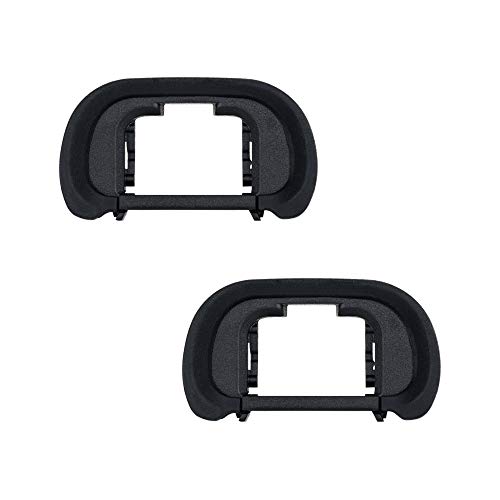 JJC Camera Eyecup Eyepiece Viewfinder for Sony A7 III A7 II A7 A7R IV A7R III A7S II A7S A99 II A9 A58 Camera Soft Silicone Eye Cup Replacement of Sony FDAEP18 2 Pack - Image 1