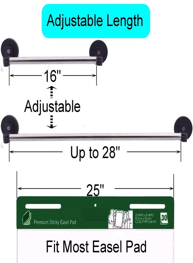 YYST 29" Easel Pad Holder, Magnetic Easel Sheet Holder, Flip Chart Paper Holder Ancho Chart Holder W 4 Hooks (Type A -1) - Image 2