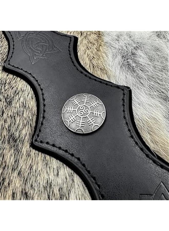 Medieval Embossed Faux Leather Headpiece, Retro Renaissance Adjustable Headband, Cosplay Costume Accessories - Image 4