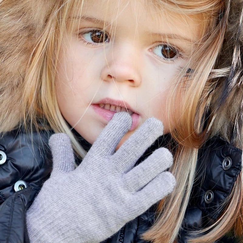 ONESING 3-24 Pairs Winter Knit Gloves for Kids - White Finger Gloves for Boys and Girls - Image 4