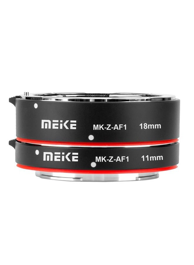 Meike MK-Z-AF1 Metal Auto Focus Macro Extension Tube Adapter Ring (11mm+18mm) Compatible with Nikon Z5 Z6 Z7 Z6II Z7II Z30 Z50 Z fc - Image 1