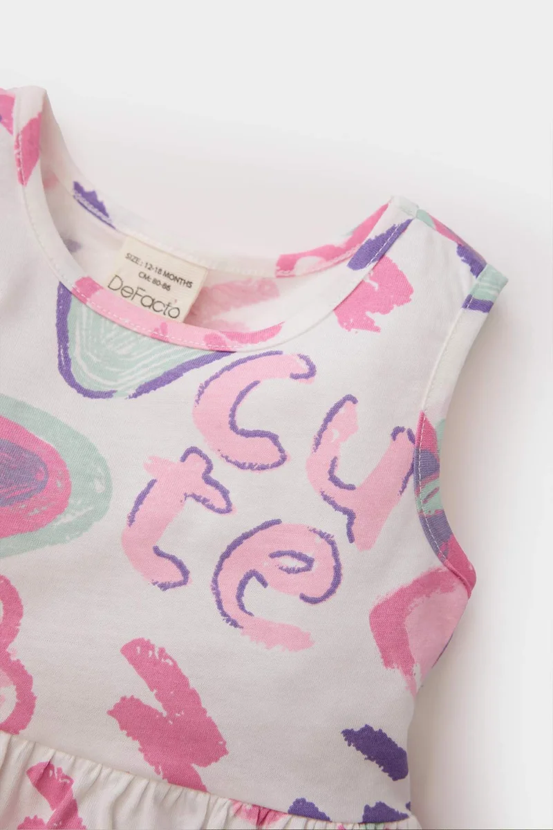 Defacto Girl Patterned Sleeveless Dress