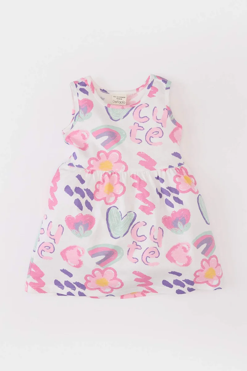 Defacto Girl Patterned Sleeveless Dress