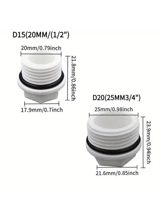 7Pcs PPR Pipe Fittings 1 2 Inch D15 Model With End Caps Ring Washers - Image 5