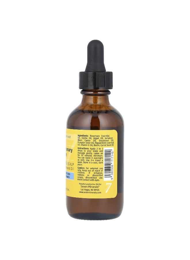 Seven Minerals Seven Minerals, Rosemary Mint, Hair & Scalp Treatment Oil, With Biotin & Keratin , 2 fl oz (60 ml)  - Image 2