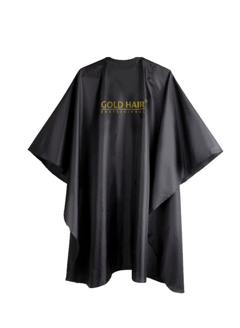 GOLD HAIR Professional Hair Cutting Cape Apron For Salon Black 1pc 