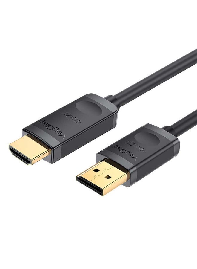 فيج جيج كابل DisplayPort إلى HDMI 2.0 - 4K@60Hz، HDR، HDCP 2.2، FreeSync وG Sync، نحاسي أسود خالٍ من الأكسجين، 1.5 متر - Image 1