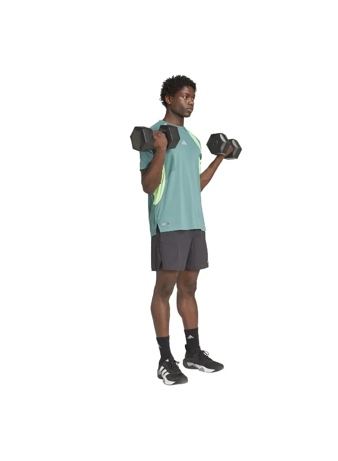 Adidas Tech App Tee Green Training T-Shirts For Men XS