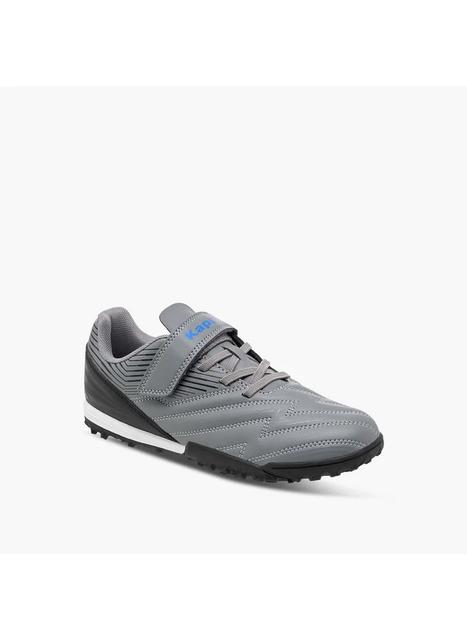 Kappa Boys' Panelled Football Shoes with Hook and Loop Closure