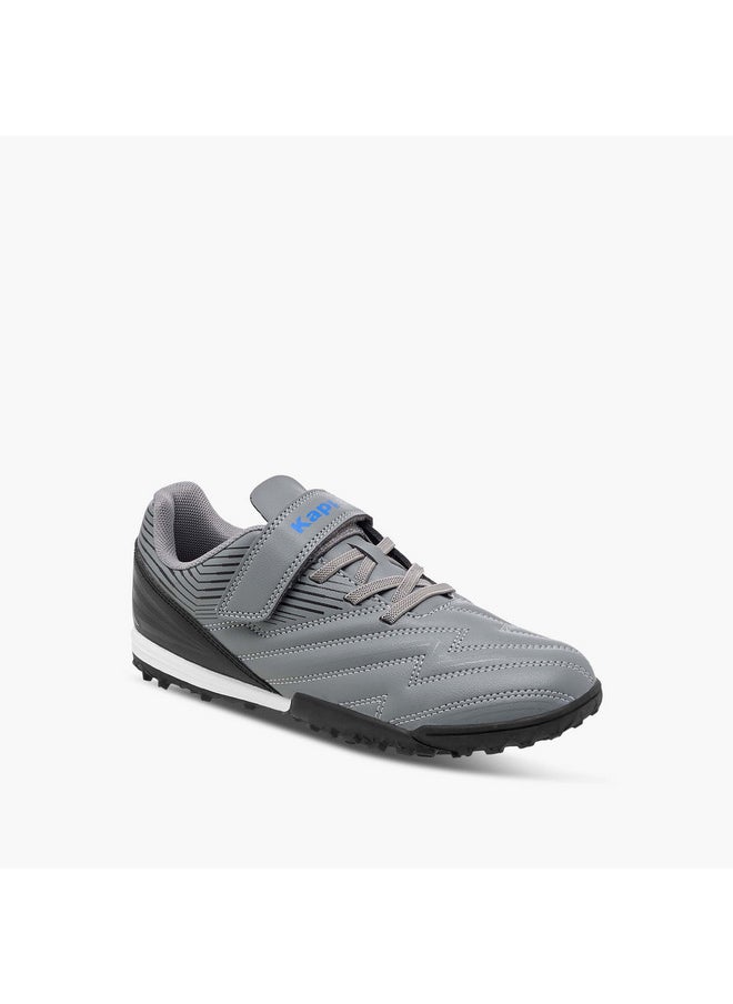 Boys' Panelled Football Shoes with Hook and Loop Closure