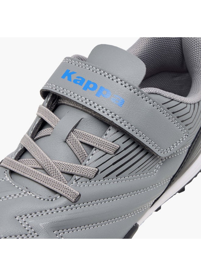 Boys' Panelled Football Shoes with Hook and Loop Closure