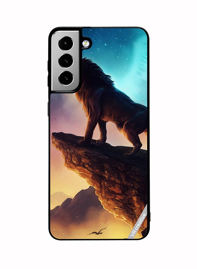VR CREATIVE Protective Case Cover For Samsung Galaxy S21 FE 5G Lion King Design Multicolour - Image 1